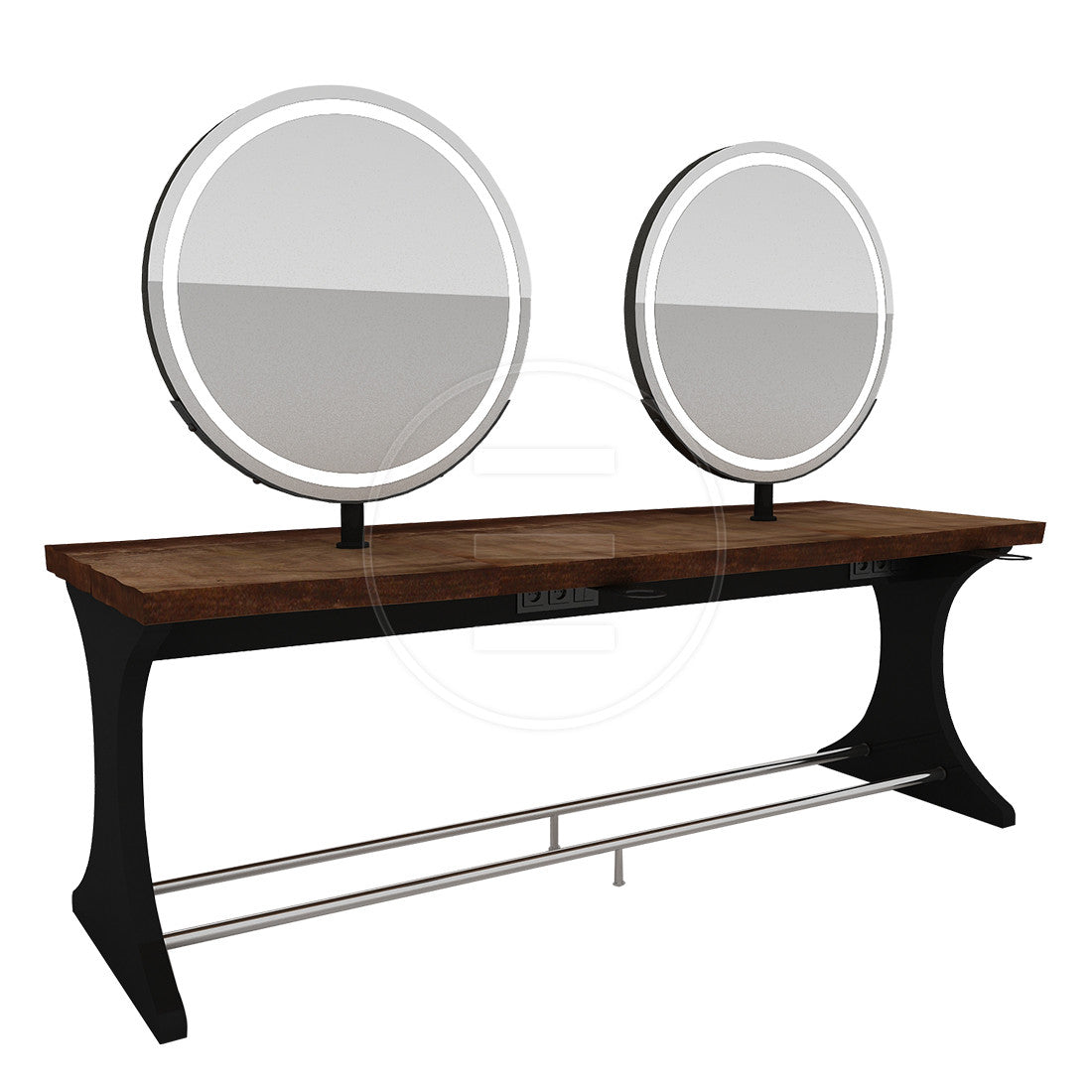 Woody Circle Double Island Damenfrisierplätze